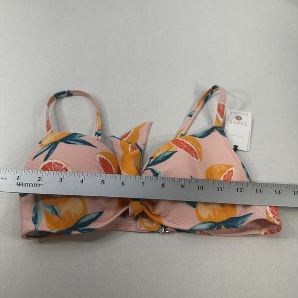 Shade And Shore Women's Size 34B Bikini Swim Top Citrus Print Peach New - Picture 9 of 12